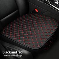 26 Year New Four Season Universal Leather Car Seat Cushion, Driver And Passenger Seat Small Three Piece, Breathable, Durable, Co raudona