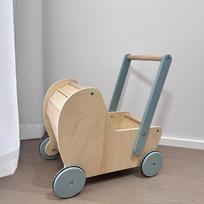 Child Stroller & Walker: Anti-Tip Shopping Cart and Playhouse Storage Toy gray