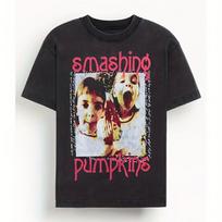 Men's Smashing Pumpkins Twins Graphic T-Shirt with Pink Lettering& Twins Design Casual Crewneck Short Sleeve All-Season 2XL white