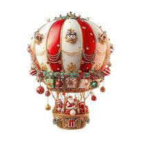 2D Flat Hot Air Balloon Pendant Hanging Exquisite Christmas Pendant Creative Acrylic Balloon Christmas Ornaments beige