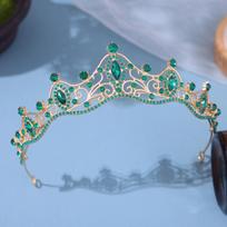Crystal Bridal Crown Tiara Party Rhinestone Prom Diadem Headband Crown for Women Bridal Wedding Hair Accessories Jewelry Crown brown