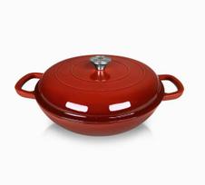 Emaliuotas ketaus puodas Allesken Rodeluxe, Ø30 cm, 3 l, raudona sp.