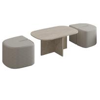 Svetainės baldų komplektas Kalune Design Twin, vidaus, travertine sp.