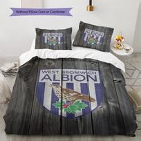 West Brom Rašto Patalynės Antklodės Komplektas Namų Dekoras Dovana (1 * antklodės užvalkalas + 2 * pagalvės užvalkalai be šerdies) 135x200cm white