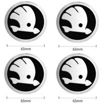 56/60/65/68mm Aluminum Logo Car Wheel Center Hub Cap Stickers For Skoda Octavia A5 A2 VRS Vision Kodiaq Rapid Fabia VII se5 Superb