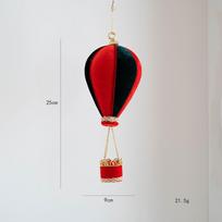 hot air balloon Christmas Velvet Hanging Foam Flocking Christmas Tree Ornaments 5