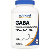 Nutricost GABA 750mg Capsules 240 pcs 1 pcs