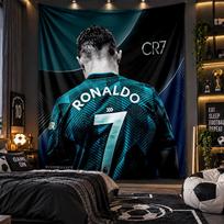 Wall Hanging Tapestry Cristiano Ronaldo Print Cloth for Living Room Bedroom Home Decor 150cmx200cm