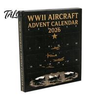 Aviacijos tematikos dekoras Lėktuvų Advento kalendoriai 2026, Lėktuvo žaislo atgalinės atskaitos kalendorius, 24 dienų Kalėdų kalendorius su modeliais, 2D akrilinė kolekcinė