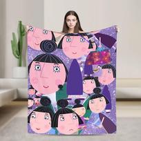 Beno ir Holės Mažoji Karalystė Antklodė Pliušinė Nuostabi Šilta Mėtoma Antklodė Lovatiesei Tekstilės Dekoracija 100x150cm