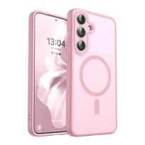 Luxury Matte Case For Samsung Galaxy A57 A56 A17 A36 A16 A36 A37 5G S24 S25 S26 Ultra Plus S25Plus S24FE S25FE For Magsafe Cover For A17 rožinė