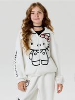 Sinsay - Oversize užsegama džemperė su gobtuvu Hello Kitty - kreminė