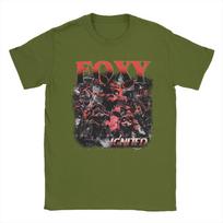 Men TShirt Vintage Five nights FNAF Foxy Novelty Cotton Tee Shirt Short Sleeve  T Shirts O Neck Tops Gift Idea XL black
