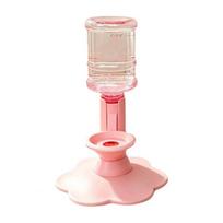 Gravity Fed Automatic Pet Water Dispenser Adjustable Height Pet Drinking Station  Cats and Dogs rožinė