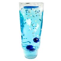 Transparent Sparkle Toothpaste Tube Squishy Toy Fruit Decor Glitter Maltose Squeeze Toy Anxiety Relief Sensory Fidget Squishies blue