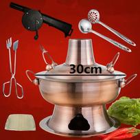 2.8 liters High quality stainless steel hot pot Chinese fondue Lamb Chinese Charcoal hotpot outdoor cooker picnic cooker black
