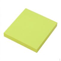 Postits Sticky Notes for Office Students, Bright Colour Fluorescent Green 76mm Square, 70 Sheets Fluorescent Green yellow