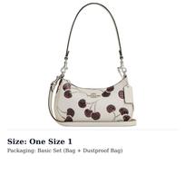 COACH Teri Refined Cow Leather Handbag, Shoulder Bag Mini Women's Silver & Chalk CCZ23-SVCAH One Size 1 white