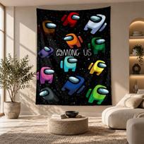 Decorative Tapestry,Among Us Printed Wall Art, Lightweight Wall Hanging For Bedroom Background 150cmx200cm