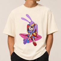 The Amazing Digital Circus Pomni Shirt, Jax Graphic Tee, Comfort Colors 1717, Unisex Oversized T-Shirt, Digital Circus Merch 140 brown