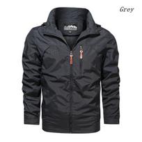 Pavasario ir vasaros neperšlampama vyriška striukė Vėjui nepralaidi kvėpuojanti striukė Madinga lauko žygiams ir žygiams Soft Shell striukė 5XL pilka