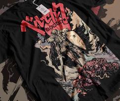 Berserk T-Shirt,Guts Shirt, Anime Tee, Manga,Japanese  , Aesthetic,Unis  ex T-Shirt S beige