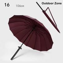 Lauko Zonos Katana Skėtis Kardas Ašmenys Japoniška Juoda Samurajaus Rankena Riteris Ninja Skėtis Katana 16 Red (Dia. 106cm)