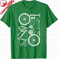 Bike Parts  Downhill Rider Mountainbike MTB Cycling TShirt  A Loose Casual and Comfortable 100 cotton Tshirt for Men 4XL green
