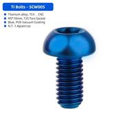 M5x10 Disk Brake Rotor Bolts T25 Torx TC4 Ti Screws High Tensile Fastener  Bicycle Maintenance 1pc Blue blue