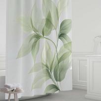 Stilingas ir minimalistinis dušo užuolaidos ir langų užuolaidos komplektas su augalų raštais, apimantis 12 kabliukų. W60H190(CM)-1 Pcs beige