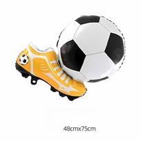Large standing football pile aluminum film balloon standing World Cup aluminum foil balloon World Cup party decoration supplies black
