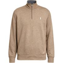 Polo Ralph Lauren Logo Embroidered Long Sleeve Half Zip Sweatshirt Men sweatshirt 710903647-001 S beige