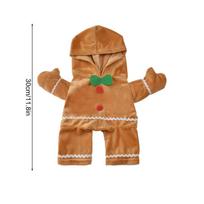 Pet Gingerbread Man Hoodie Soft Puppy Costume Hoodie Gingerbread Man Pet Puppy Cat Stand Up Costume For Cats Dogs Puppy Pets (Brown,M) ruda
