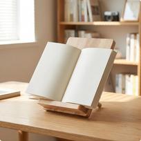Book Display Stand Slanted Tabletop Compact for Desk 20x27.2cm brown