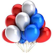 12  Solid Color Pearlescent Balloon Set - Pack of 10 for Birthday Party Decor tamsiai mėlyna spalva/raudona