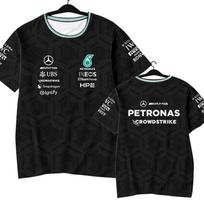 Vyriški trumparankoviai marškinėliai, įkvėpti Mercedes-AMG Petronas komandos, laisvo kirpimo, kasdieniai, su 3D grafiniu spaudiniu, juodi, dydis L 5XL 170-190 cm gray