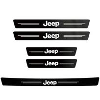 1/4/5 vnt. Anglies pluošto odos automobilio durų slenksčio apsauginė juosta Jeep Wrangler Renegade Compass Grand Cherokee Patriot Rubicon