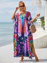 Vasaros paplūdimio suknelių dengiamieji moteriški maudymosi kostiumėliai Paplūdimio drabužiai Sarongs maudymosi kostiumėliai Kaftan One size violetinė