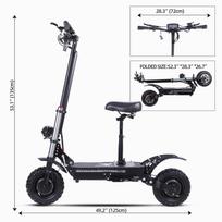 FREEBOY J30MAX Dual Motor Electric Scooter 60V 38AH 3000W*2 Peak 80KM/H 100KM Range Full Independent Suspension Off Road E-Scooter J30MAX-60V38AH6000W