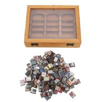 Miniatiūrinės knygų dėžutės vitrinos Spintos Nerimą malšinančios knygos Drebančios knygų lentynos žaislas svetainei Bookshelf + Mini Books gray