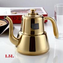 1,5 l / 2,0 l nerūdijančio plieno arbatinukas restorano buitinis arbatos infuzinis su arbatos sieteliu Virdulys indukcinei viryklei Gėlių arbatos puodas gray