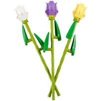 Hot Sale Roses/Tulips/Narcissus Building Blocks kids' Puzzle Toys Mother's Day Gift High Difficulty Splicing 40460 40461 tulpės spalva
