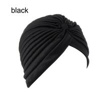 Moteriškas galvos apdangalas Moteriškas galvos apdangalas Tamprus turbanas Musulmoniška kepurė Bandana Šalikas Plaukų slinkimas Chemo kepurė Galvos apdangalas juoda