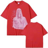 Sin Miedo Anniversary Pink Tee Kali Uchis Short Sleeve Casual Cotton Tee-shirt Graphic Printing Fashion O-neck Tshirt Harajuku L raudona