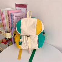 College Student Schoolbag - Dopamine Cute Girl Backpack - Large Capacity Travel Double Shoulder Bag With pendant šviesiai geltonos spalvos