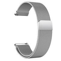 Universal Magnetic Milanese Loop Stainless Steel Watch Strap for Samsung, Xiaomi, Huawei GT4 18mm sidabras
