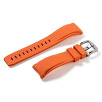 20mm 21mm 22mm Curved FKM Strap Universal Quick Release Fluoro Rubber Sport Bracelet Watch Band for Longines Omega Casio Seiko 20mm oranžinė