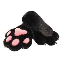 Realistic Plush Cats Paws Gloves With Furry Texture And Flexible Finger Movement for Adult Halloween Kids School Play juoda