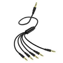 Lightweight 3.5mm Sound Splitter Cable 1 Male To 5 Male Port Wire Line For Classroom Conference And Live Show 1