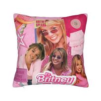 Singer Britney Spears Pillow Cover Merchandise Soft Cushion Cover Gift  Throw Pillow Case Cover Living Room MultiSize 40cmx40cm(16x16Inch) pink